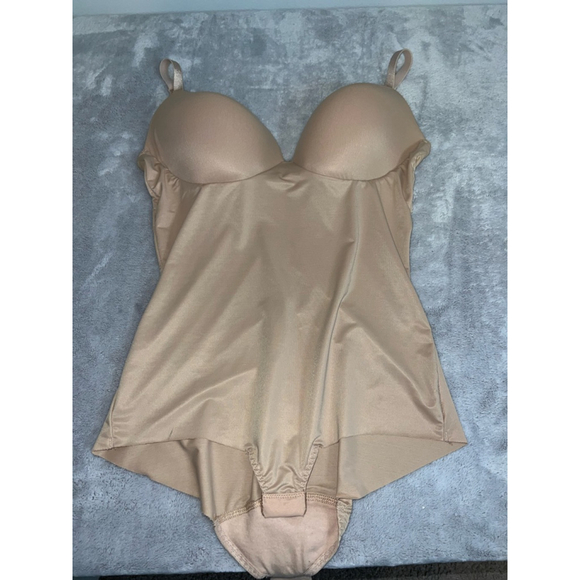 Women's Assets by Spanx Nude Beige Shapewear Bodysuit L - Picture 2 of 9